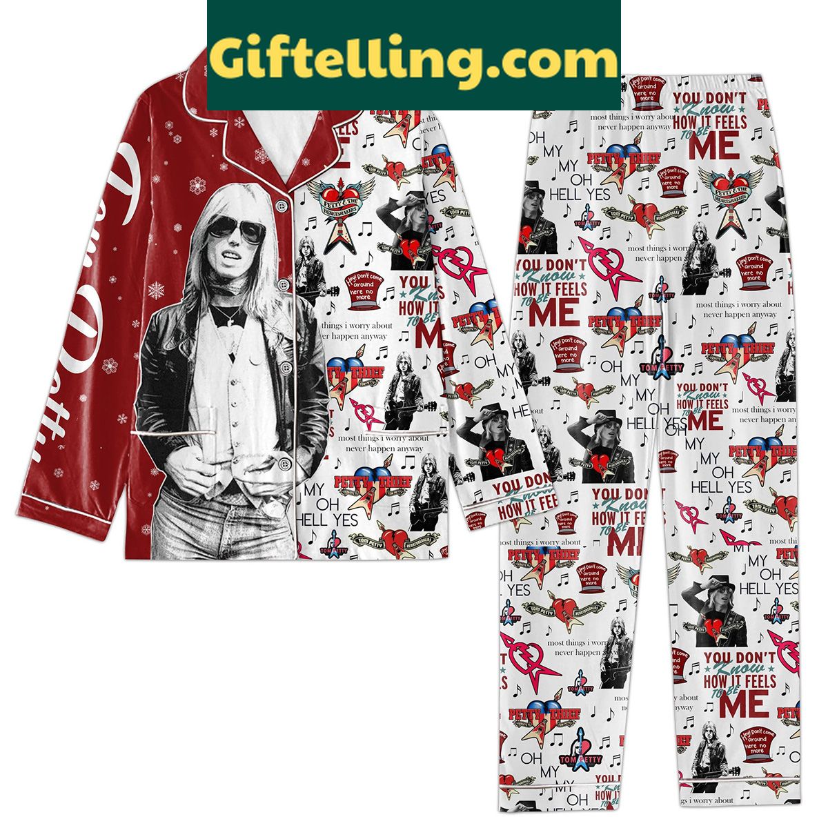 tom-petty-pajamas-set-you-dont-know-how-it-feels-to-be-me-2 Tom Petty You Don't Know How It Feels To Be Me Pajamas Set