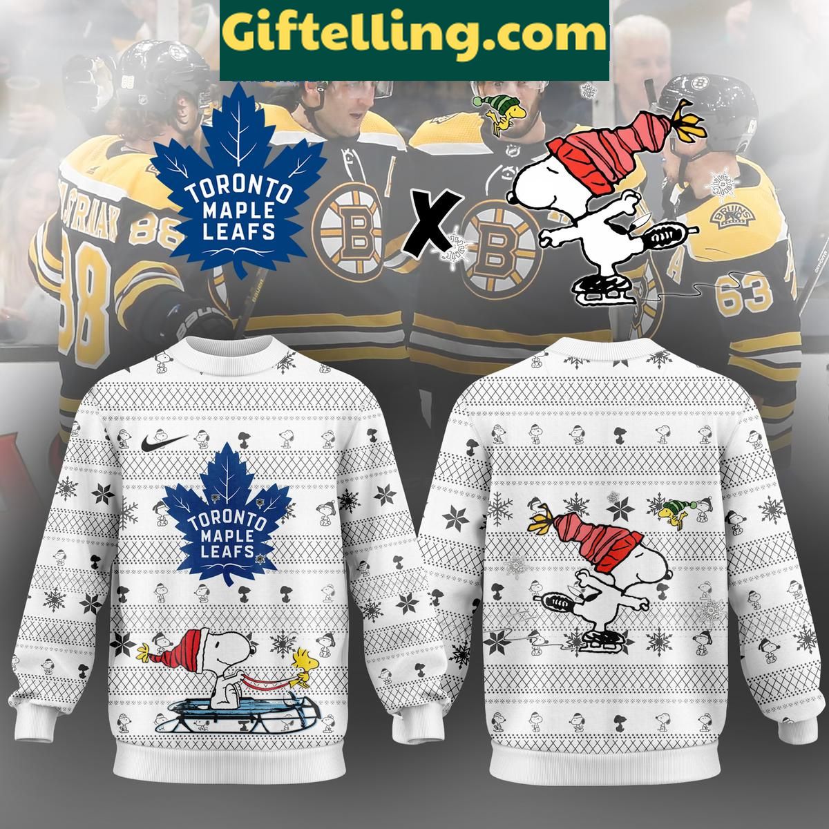 Toronto Maple Leafs Snoopy Winter Ugly Sweater Toronto Maple Leafs Snoopy Winter Ugly Sweater
