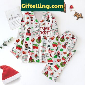 Travis Scott Christmas Pajamas Set In My Travis Era A Veri Sicko