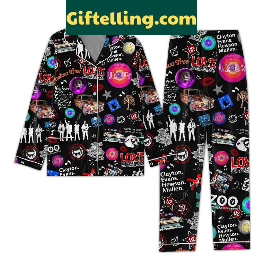 U2 Achtung Baby Pajamas Set featuring Clayton Evans Hewson Mullen