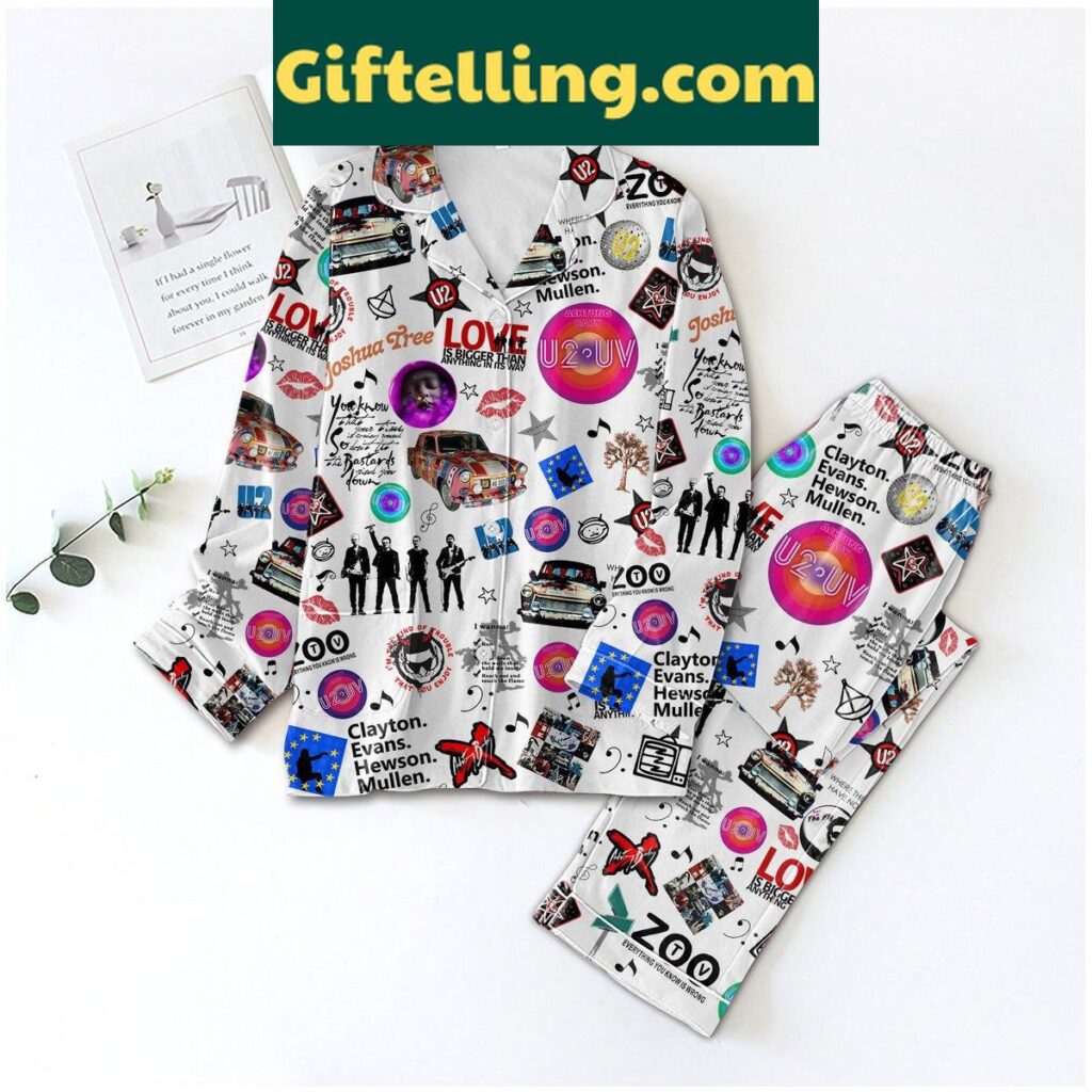 U2 Achtung Baby Love Is Bigger Than Anything In Its Way Pajamas Set