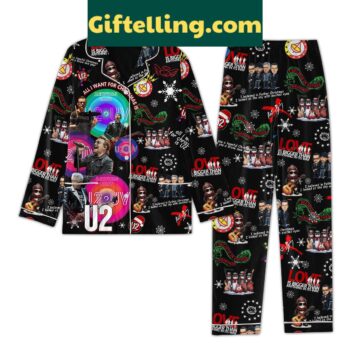U2 All I Want For Christmas Achtung Baby Pajamas Set