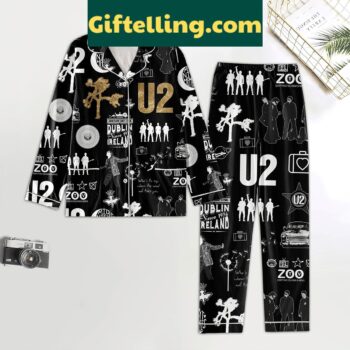 U2 Dublin Ireland fan polyester pajamas set