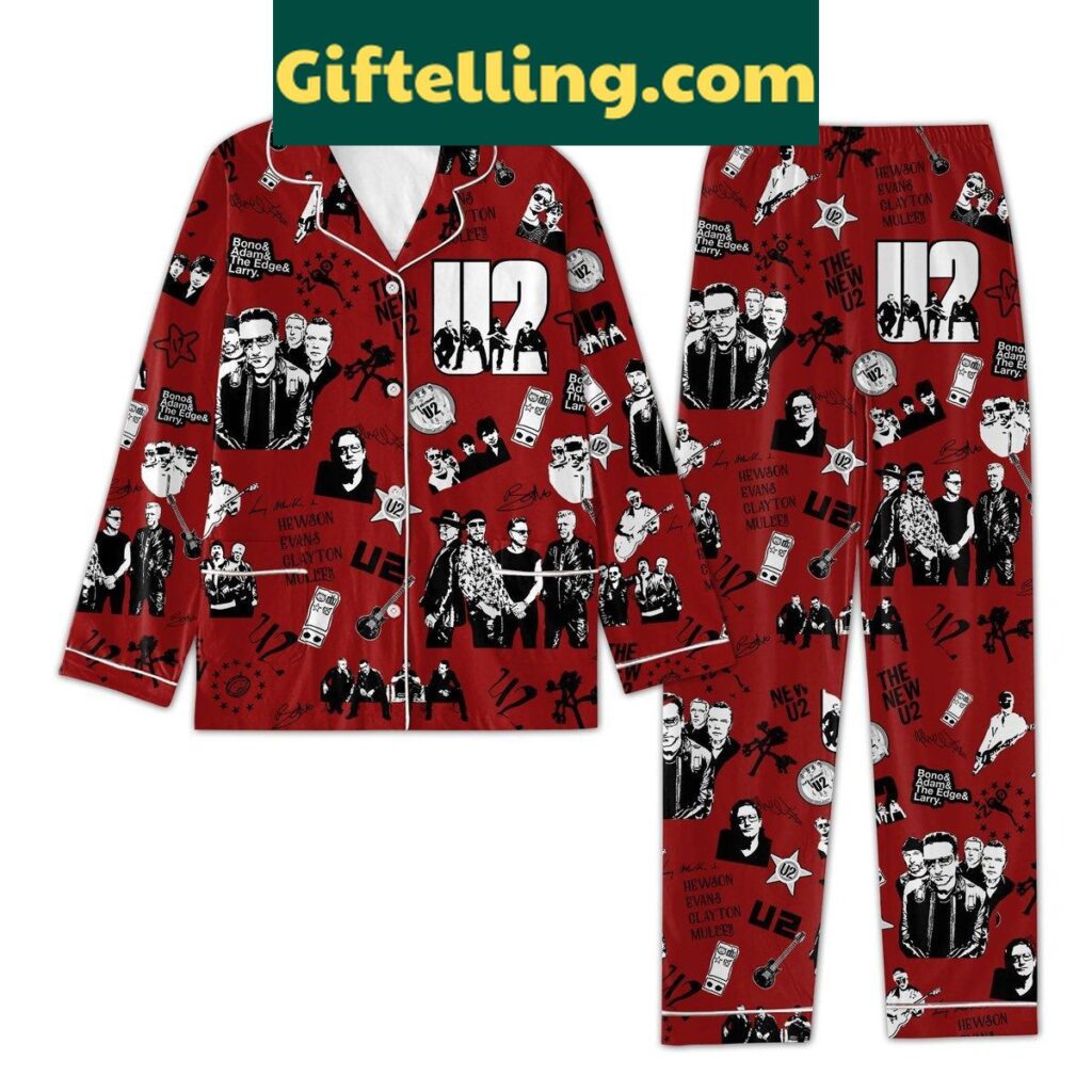 U2 Polyester Pajamas Set Red Version