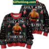 Ugly ATH Thweater Funny Sweater Christmas Gift displayed on a model