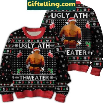 Ugly ATH Thweater Funny Sweater Christmas Gift displayed on a model