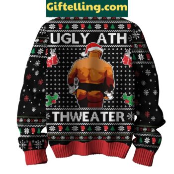 Ugly ATH Thweater Funny Sweater Christmas Gift displayed on a model