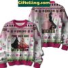 Wicked Pink Goes Good With Green Ugly Christmas Sweater for Movie Lovers