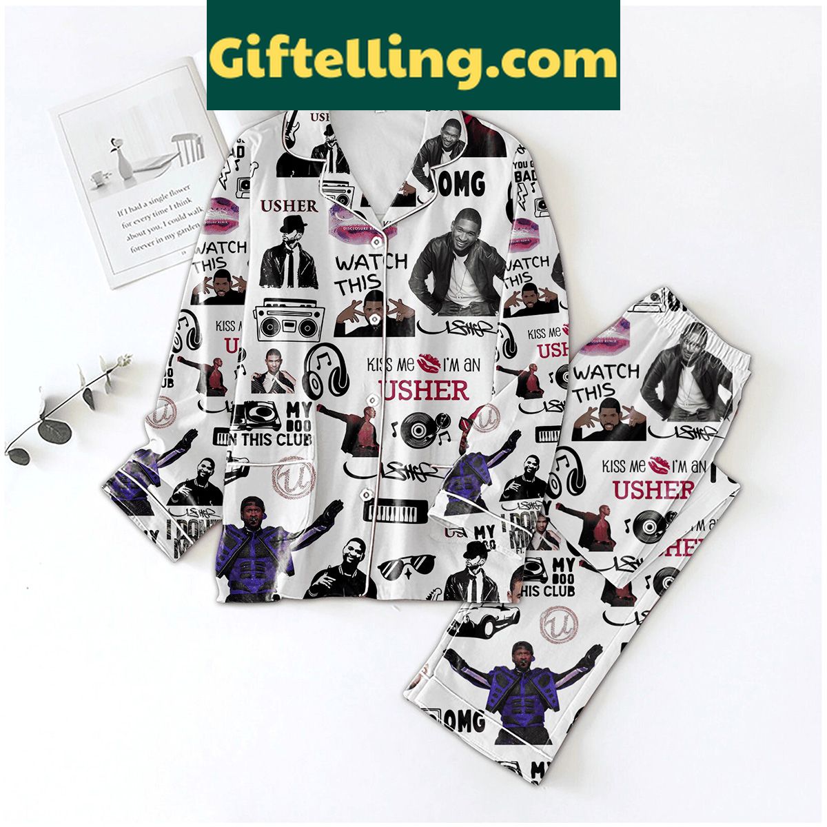 usher-i-dont-mind-polyester-pajamas-set-for-music-lovers-1 Usher I Don't Mind Polyester Pajamas Set