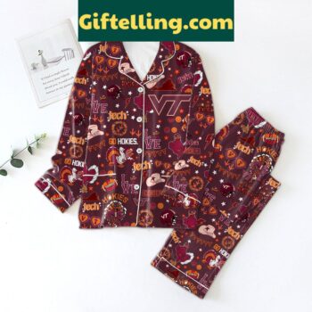 Virginia Tech Hokies Let's Go Hokies Pajamas Set