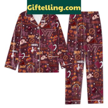 Virginia Tech Hokies Let's Go Hokies Pajamas Set