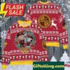 Washington Commanders NFL Snoopy Charates Movies Ugly Christmas Sweater front view