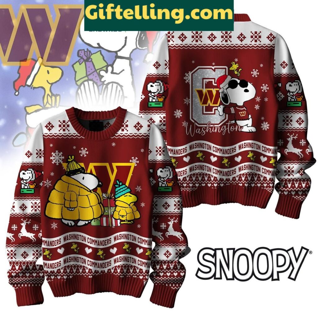 Washington Commanders Peanuts Snoopy Ugly Sweater Christmas Gift