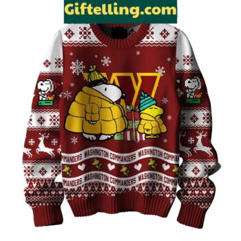 Washington Commanders Peanuts Snoopy Ugly Sweater Christmas Gift