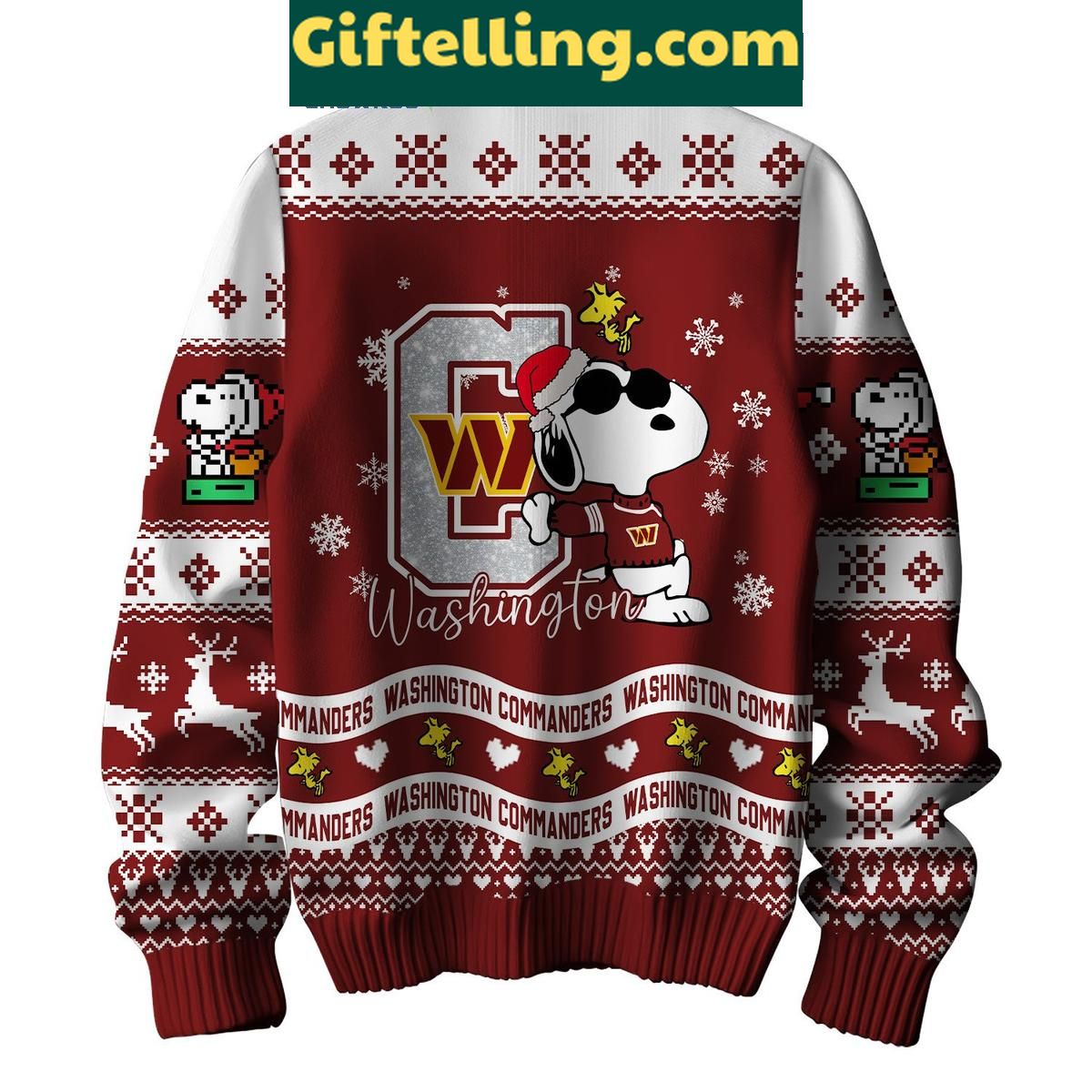 Washington Commanders Peanuts Snoopy Ugly Sweater Christmas Gift Washington Commanders Peanuts Snoopy Ugly Sweater Christmas Gift