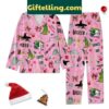 Wicked Changed For Good Christmas Polyester Pajamas Set Pink, featuring a festive design and soft, cozy fabric.