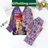 Willy Wonka kid's purple polyester pajamas set with dreamer design