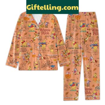 Winnie The Pooh Christmas Pajamas Set with festive holiday design