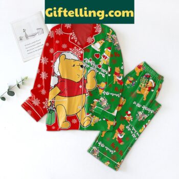 Winnie The Pooh It's Most Wonderful Time Of The Year Pajamas Set