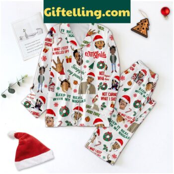 Wiz Khalifa Youngblood And Free Christmas Polyester Pajamas Set, hip-hop themed holiday pajamas