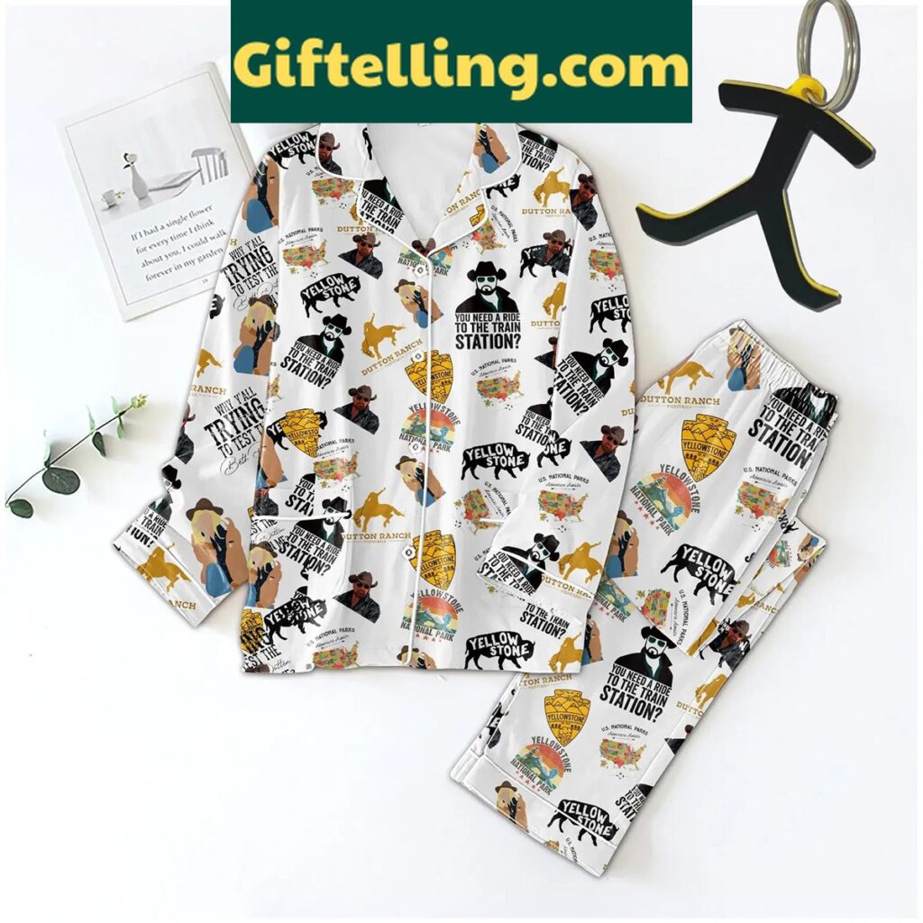 Yellowstone You Need A Ride To The Train Station 2024 Polyester Pajamas Set
