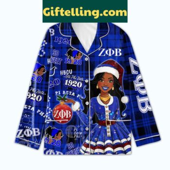 Zeta Phi Beta Christmas Confident Fierce Queen Polyester Pajamas Set