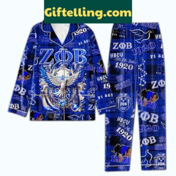 Zeta Phi Beta Confident Dovely Sisterhood Christmas Polyester Pajamas Set for Women