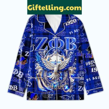 Zeta Phi Beta Confident Dovely Sisterhood Christmas Polyester Pajamas Set for Women