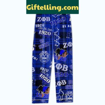 Zeta Phi Beta Confident Dovely Sisterhood Christmas Polyester Pajamas Set for Women
