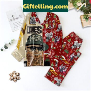 ZZ Top America Rock Band Christmas Silk Pajamas Set