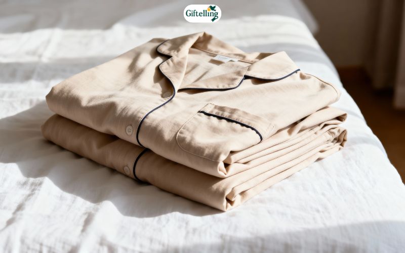 Clean fresh pajamas being folded showing proper sleepwear hygiene and care for longevity