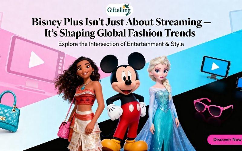 Global fashion trends influenced by Disney Plus showing diverse people wearing Disney-inspired clothing in various contemporary styles
