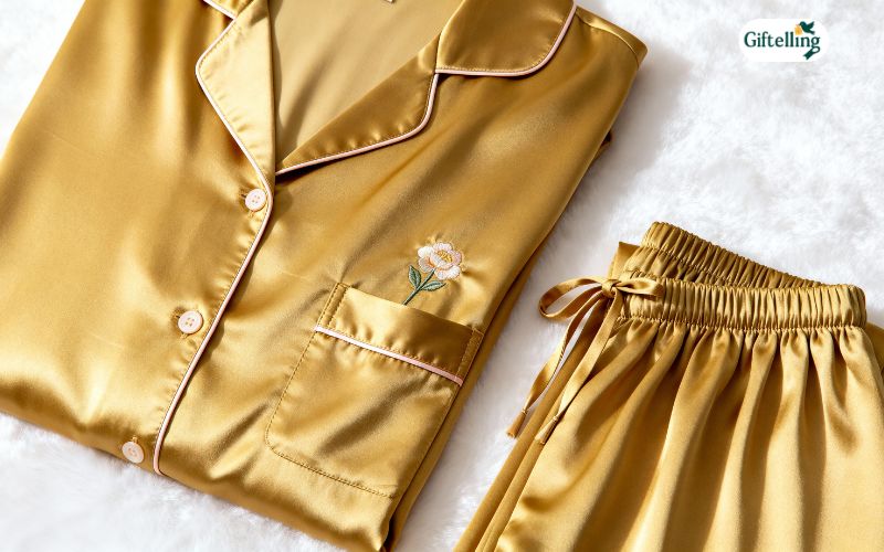 Luxurious silk and satin pajama sets showing premium sleepwear fabrics and elegant designs