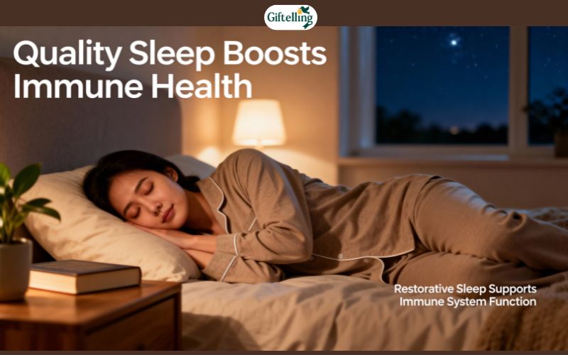 Person sleeping peacefully in quality pajamas demonstrating health benefits and immune system support from good sleep