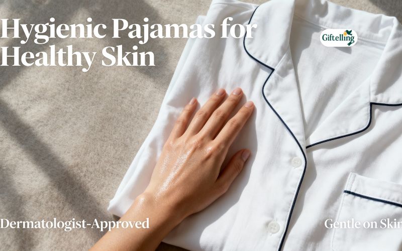 Clean hygienic pajamas and healthy skin showing hygiene benefits and dermatological advantages of quality sleepwear